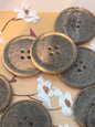 QUALITY 1-1/4" Natural Graystone Buttons ITALIAN Vintage Sewing Button for Clothing / Coat & Jacket Buttons / Designer Buttons 559