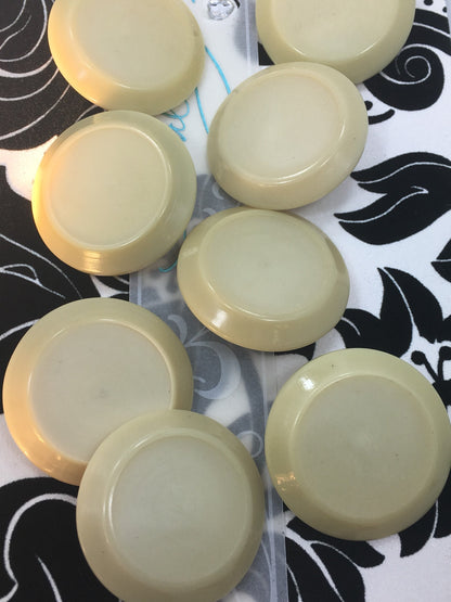 QUALITY 1-1/2" Cream Ivory Shank Buttons ITALIAN Vintage Sewing Button for Clothing / Coat & Jacket Buttons / Designer Shank Buttons 561