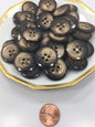 QUALITY 7/8" Coffee Cream Buttons ITALIAN Vintage Sewing Button for Clothing / Coat & Jacket Buttons / Designer Decorative Buttons 578