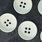 WHITE Buttons ITALIAN Vintage Sewing Button for Clothing / Wholesale 4 Hole White Buttons Made in USA 657