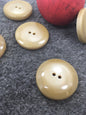 ITALIAN Pearl-like Tan Buttons VINTAGE Sewing Button for Clothing / Coat & Jacket Buttons 1-3/8" (35mm) 54L Designer Decorative Buttons 535