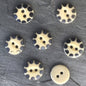 Black Offwhite BUTTONS 5/8" Vintage Plastic Shank Buttons for Clothing / Blazer Buttons & Jacket Buttons / Decorative Buttons 210