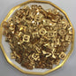 SQUARE GOLD BUTTONS 7/16" Vintage 2 Hole Gold Metal Buttons for Clothing / Shirt Buttons / Dress Buttons 50