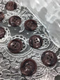 SIENNA COPPER BROWN Buttons 3/4" (19mm) 30L Italian Vintage 4 Hole Buttons / Wholesale Sewing Buttons for Clothing 522