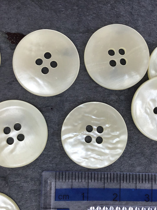 Imitation Ivory Shell Buttons 13/16" VINTAGE Sewing Button for Clothing / 4 Hole Shell  Buttons Wholesale / Designer Decorative Buttons 640