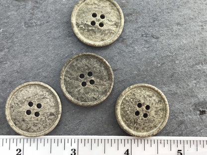 QUALITY 1" Stone Grey Buttons ITALIAN Vintage Sewing Button for Clothing / Coat & Jacket Buttons / Designer Buttons 669