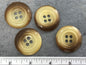 BIG 1-3/8" Ginger Brown Buttons ITALIAN Vintage Sewing Button for Clothing / Coat & Jacket Buttons / Designer Decorative Buttons 671