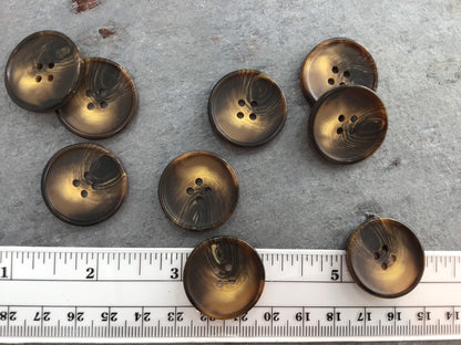 QUALITY 1-1/8" Toffee Brown Buttons ITALIAN Vintage Sewing Button for Clothing / Coat & Jacket Buttons / Designer Buttons 675