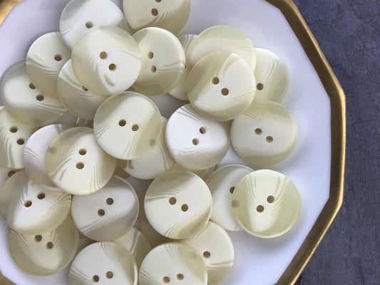 7/8" Off White Ivory 2 Hole Buttons ITALIAN Vintage Sewing Button for Clothing / Dress, Coat & Jacket Buttons / Decorative  Buttons 686