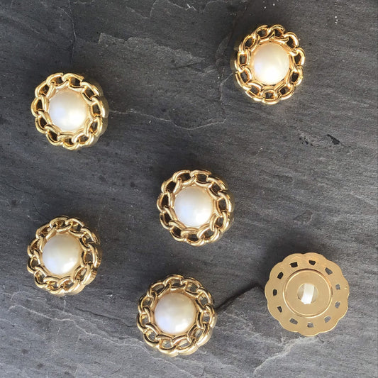 GOLD BUTTONS 3/4" Vintage Metallic Shank Buttons for Clothing / Blazer Buttons & Jacket Buttons / Decorative Buttons 209