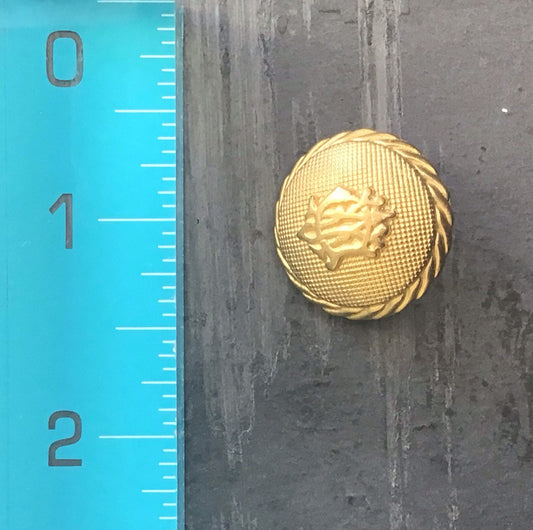 EMBOSSED GOLD METAL Buttons 7/8" Vintage Metal Shank Buttons for Clothing / Blazer Buttons & Coat Buttons / Decorative Buttons 92