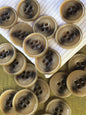 Italian CAMEL LARGE 4 HOLE Buttons 1-1/4" (30mm) 48L Brown Camel Two Tone Buttons Vintage/ Coat Buttons/ Wholesale Decorative Buttons 867