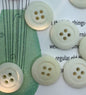 QUALITY 13/16" Off-White 4 Hole Buttons ITALIAN Vintage Sewing Button for Clothing / Coat & Jacket Buttons / Designer Decorative Buttons 608