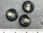 ITALIAN 1-1/8" Dark Grey Buttons / Vintage Sewing Button for Clothing / Coat & Jacket Buttons / Designer Decorative Buttons 668