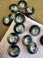 Italian 2 HOLE STORMY GREY Buttons 7/8" (23mm) 36L Gray Buttons/ Clothing Vintage Buttons/ Wholesale Sewing Buttons 871