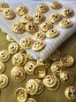 EAGLE 2 Hole EMBOSSED GOLD Buttons 3/4" (19mm) 30L Gold Metal Button / Gold Brass Buttons / Domed Gold Buttons / Designer Buttons 828