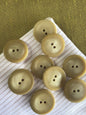 BEIGE TAN Italian 2 HOLE Big Buttons 1-1/4" (30mm) 48L Tan Cream Buttons Vintage/ Coat Buttons/ Wholesale  Decorative Buttons 851