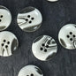 QUALITY Textured WHITE Clear Buttons 4 Hole ITALIAN Vintage Sewing Button for Clothing / Dress Buttons / Designer Decorative Buttons 650