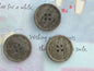 QUALITY 1" Stone Grey Buttons ITALIAN Vintage Sewing Button for Clothing / Coat & Jacket Buttons / Designer Buttons 669