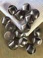 SILVER SQUARE Shank Buttons 1-1/8" (28mm) 44L Textured Antique Silver Metal Button / Shank Silver Buttons / Silver Blazer Buttons 875