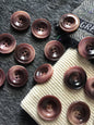 WINE BURGUNDY Vintage Italian Buttons for Clothing / 1" Buttons Wholesale / 4 Hole Sewing Buttons / Jacket Buttons / Dress Buttons 511