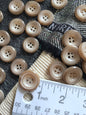 Light Beige Tan VINTAGE ITALIAN Buttons 13/16" (21mm) 34L Dress Buttons / Sewing Buttons for Clothing / Premium Quality 4 Hole Buttons 519