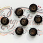 ITALIAN Pearl-like Thick Brown Buttons 15/16" (22mm) 36L Designer Vintage Thick Buttons 2 Hole Buttons 521