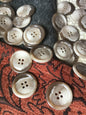 ITALIAN QUALITY Marble-like Taupe Off-White Buttons 1-1/8" (29mm) 44L Vintage Sewing Button for Clothing / Coat & Jacket Buttons 539