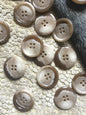 ITALIAN QUALITY Marble-like Taupe Off-White Buttons 1-1/8" (29mm) 44L Vintage Sewing Button for Clothing / Coat & Jacket Buttons 539