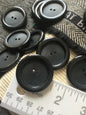 LARGE BLACK Buttons VINTAGE Italian Buttons for Coat / Jacket Buttons / 35mm Black 2 Hole Buttons / 54L Big Buttons Wholesale 505