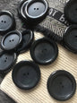 LARGE BLACK Buttons VINTAGE Italian Buttons for Coat / Jacket Buttons / 35mm Black 2 Hole Buttons / 54L Big Buttons Wholesale 505