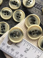 ITALIAN VINTAGE Beige Grey 4 Hole Buttons 1-3/16" (30mm) 48L Jacket Buttons Premium Quality Coat Buttons / Decorative Sewing Buttons 510