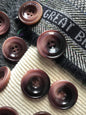 WINE BURGUNDY Vintage Italian Buttons for Clothing / 1" Buttons Wholesale / 4 Hole Sewing Buttons / Jacket Buttons / Dress Buttons 511