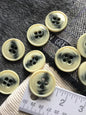 Premium Quality Coat Buttons ITALIAN VINTAGE Beige Grey 4 Hole Buttons 1-1/4" (32mm) 50L Jacket Buttons / Decorative Sewing Buttons 512