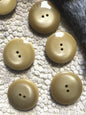 ITALIAN Pearl-like Tan Buttons VINTAGE Sewing Button for Clothing / Coat & Jacket Buttons 1-3/8" (35mm) 54L Designer Decorative Buttons 535