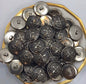 SILVER BUTTONS 3/4" Vintage Metallic Shank Buttons for Clothing / Blazer Buttons & Jacket Buttons / Decorative Buttons 205