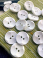 Italian Designer Eggshell White 2 Hole Buttons 3/4" (19mm) 30L Vintage Sewing Button #1092 by the piece & Wholesale Buttons