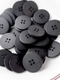 1” BLACK 4 HOLE Buttons (25mm) 40L Black Buttons / dress Buttons / Jacket Buttons/ Wholesale Buttons #1176