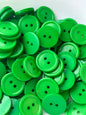 Kelly Green 2 HOLE Buttons (19mm) 3/4” green Buttons / dress Buttons / Clothing Buttons/ Wholesale Buttons #1198