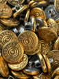 GOLD METAL Buttons 15mm (5/8") Metal Shank Buttons, Jeans Buttons, Pants Buttons, Dress Buttons, Shirt Buttons, Cuff Buttons #1186