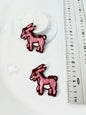 Sheep deers chipmunk Appliqués Collection red yellow pink butter cream, brown embroidered appliques patches #56