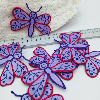 Pink purple Cute dragonfly iron on Patches sewing appliqué #483