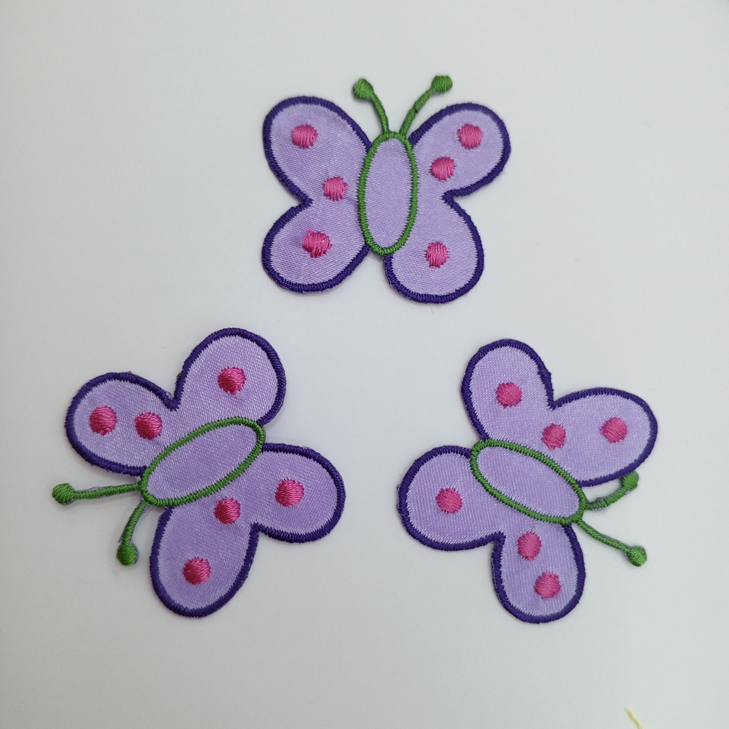 Pink green Lilac Purple butterfly Patches Iron on sewing appliqué #480