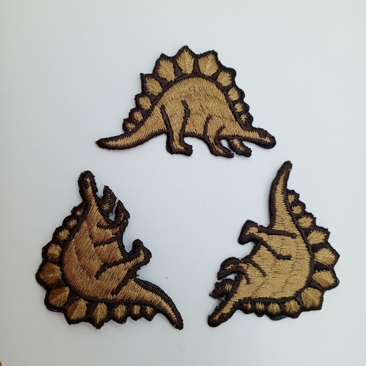 Brown Stegosaurus Dinosaur Patches Iron on Appliqué #479