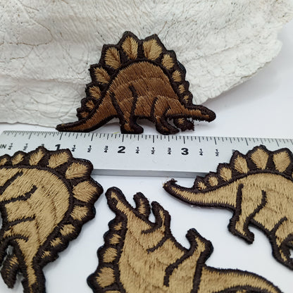 Brown Stegosaurus Dinosaur Patches Iron on Appliqué #479