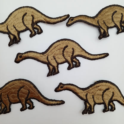 Brown Brontosaurus Dinosaur Iron on Patches #476