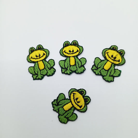 Yellow green frog Patches sewing appliqué #456