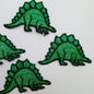 Green Stegosaurus Dinosaur Iron on Appliqué Patches #477