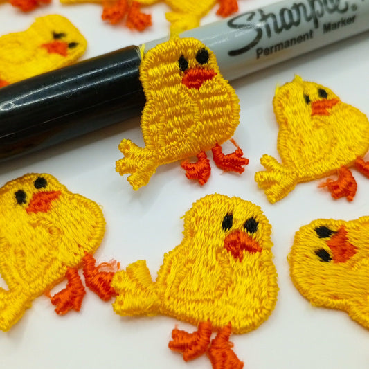 Yellow Chicks appliques cute Bird Patches #408