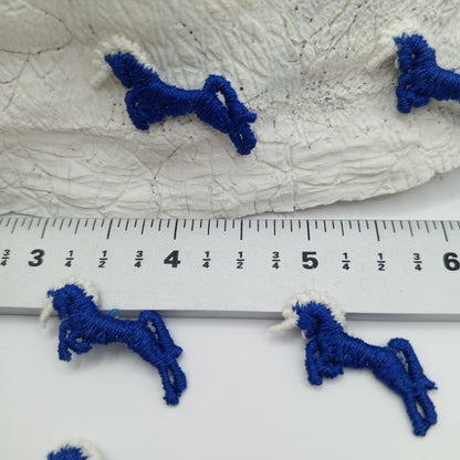 Unicorn appliques blue horse Patches #437